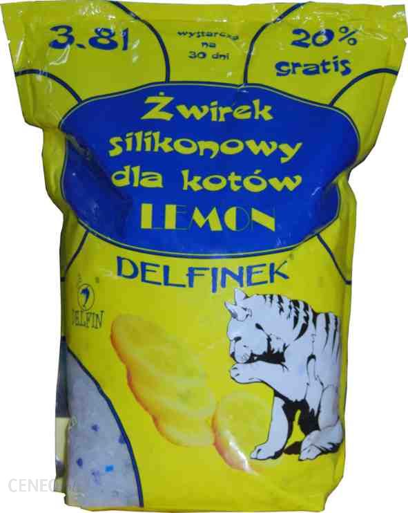 Delfinek Żwirek Silikonowy Lemon 3