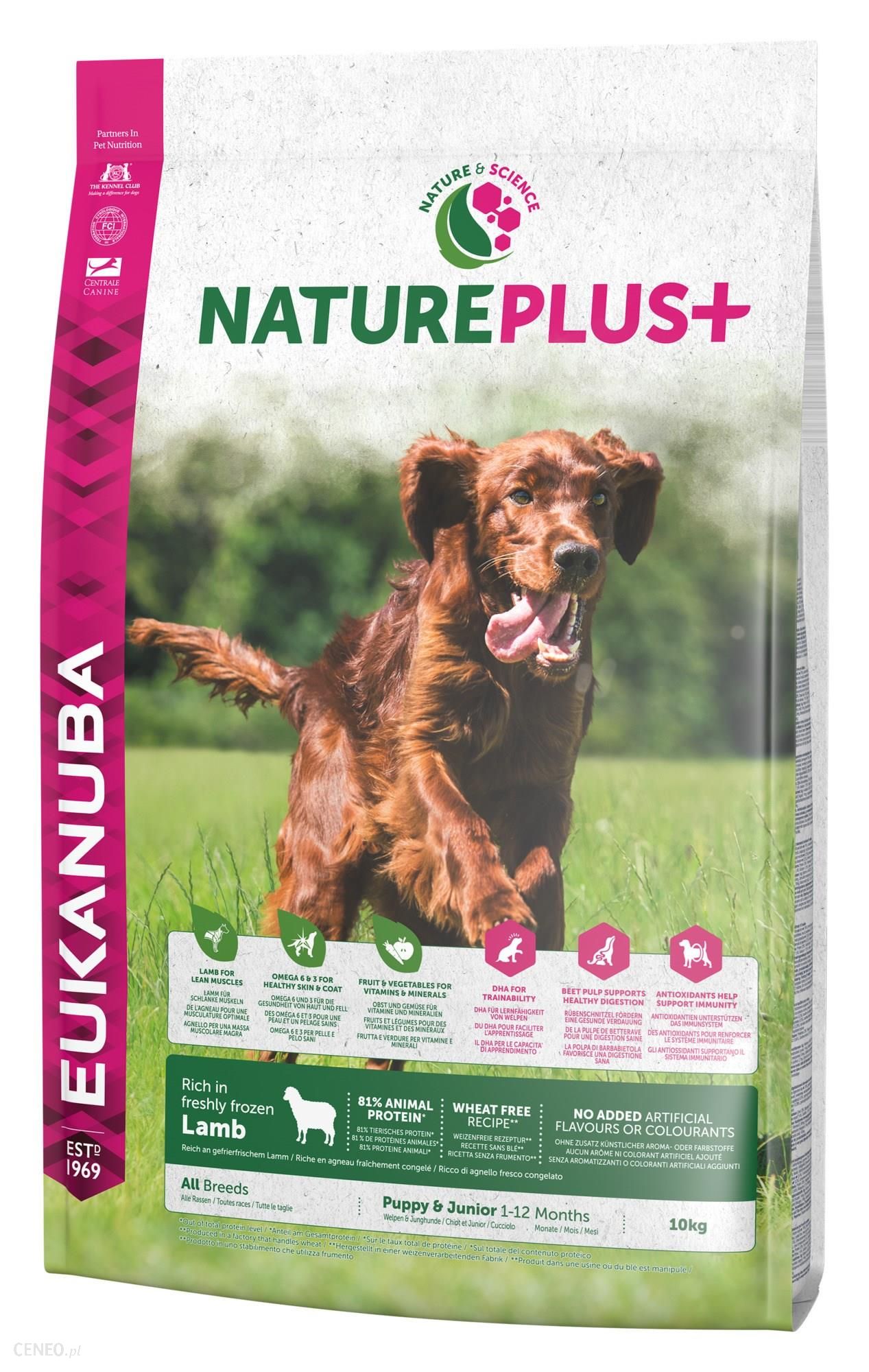 Eukanuba NaturePlus+ Puppy & Junior bogata w świeżo mrożoną jagnięcinę 10kg