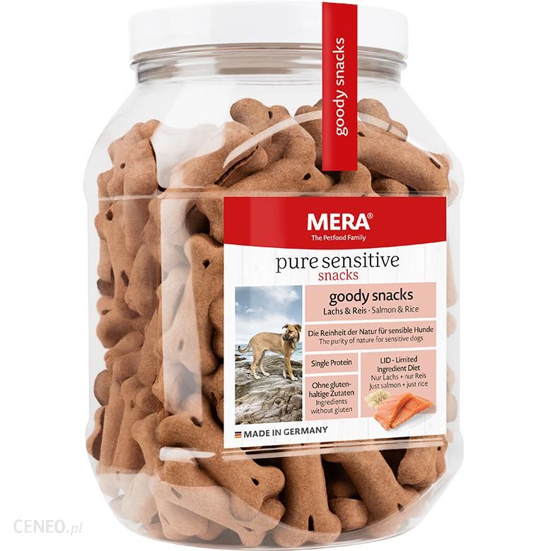 Mera Pure Sensitive Goody Snacks Łosoś i ryż 600G