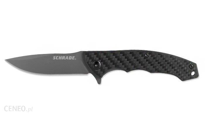 Schrade Nóż składany Drop Point Blade Carbon Fiber Handle Ultra-Glide Folding Knife 1084281