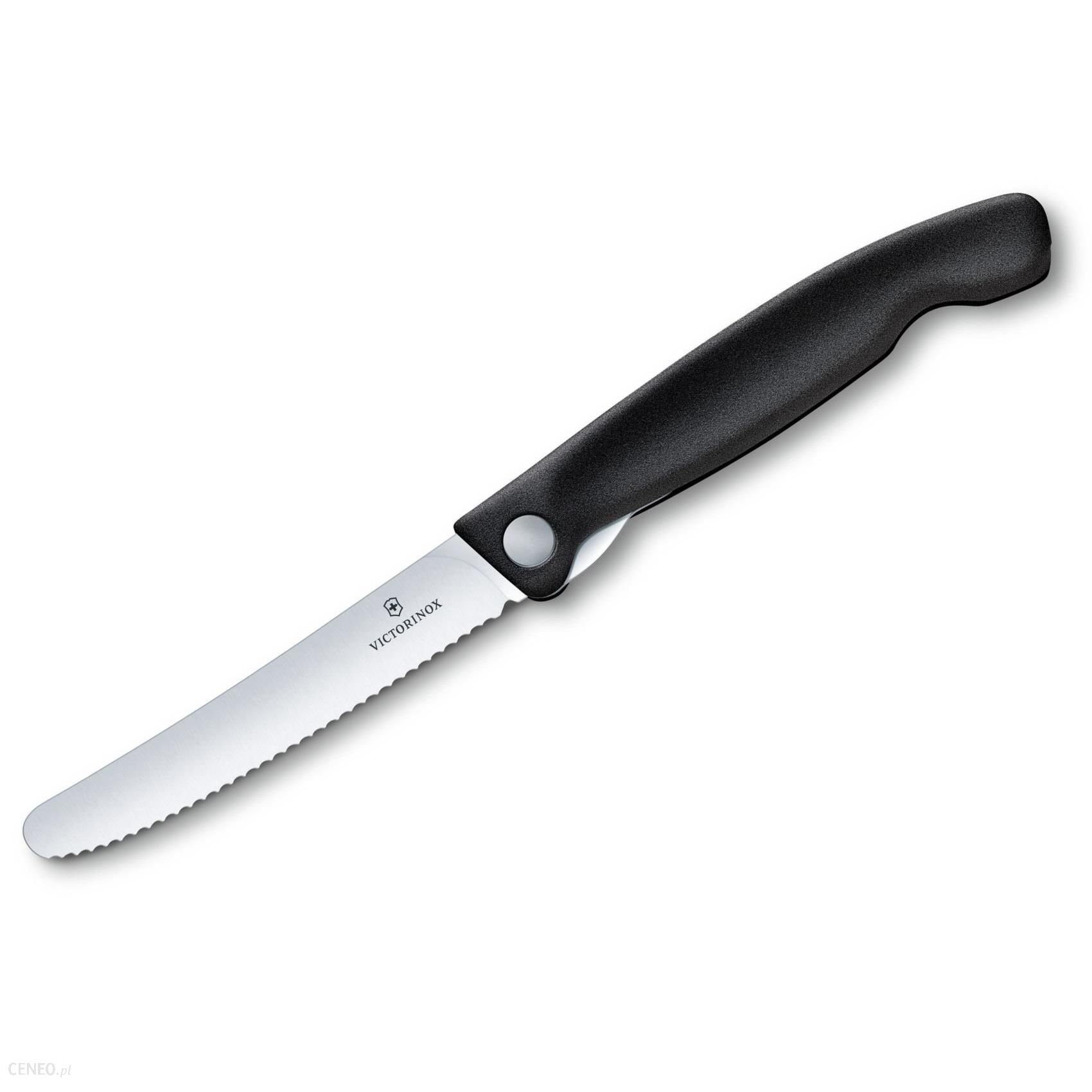 Victorinox Składany Nóż Kuchenny Victorinox Black Ząbkowany Z Zaokrąglonym Czubkiem (67833Fb)