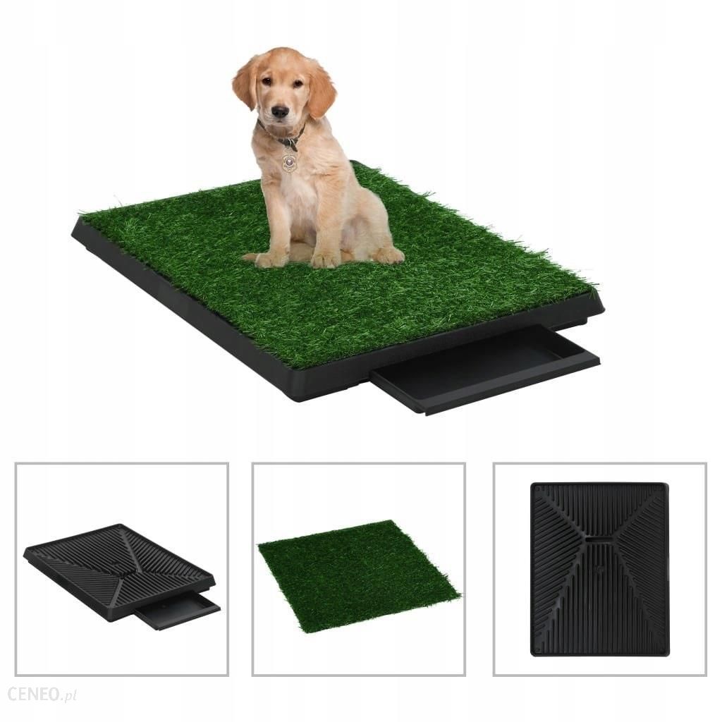 VIDAXL Toalety dla zwierząt z tacą i sztuczną trawą 2szt 63x50x7cm (170767)