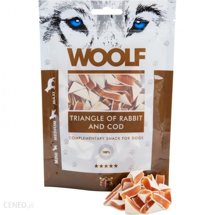 Woolf Rabbit And Cod Triangle 100g